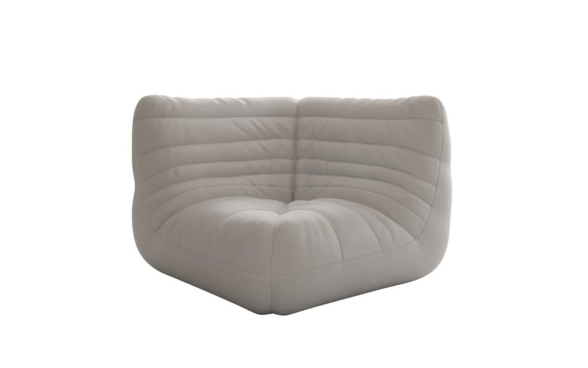 Designer hoekmodule sofa-fauteuil Calmo van echt leer