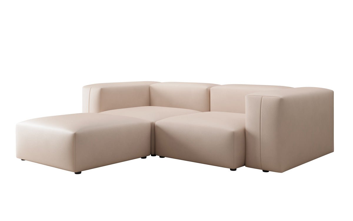 Designer-hoekbank Snug Mini van echt leer