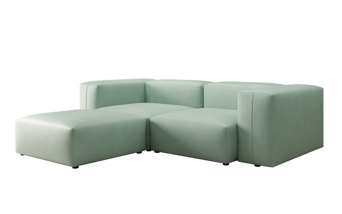 Designer-hoekbank Snug Mini van echt leer