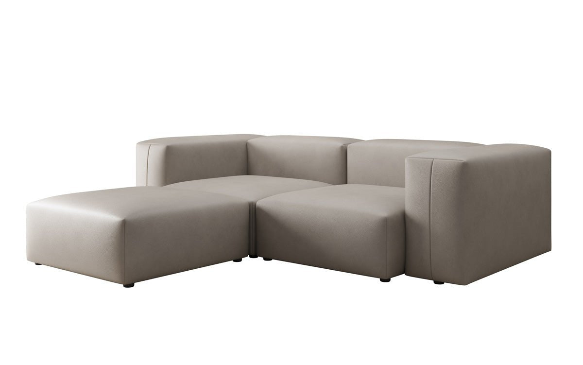 Designer-hoekbank Snug Mini van echt leer