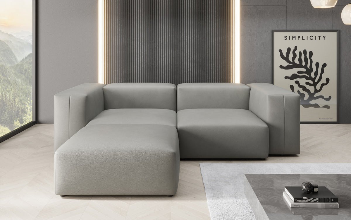 Designer-hoekbank Snug Mini van echt leer