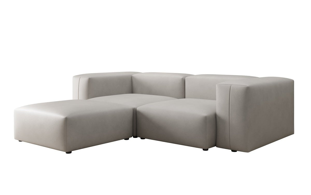 Designer-hoekbank Snug Mini van echt leer