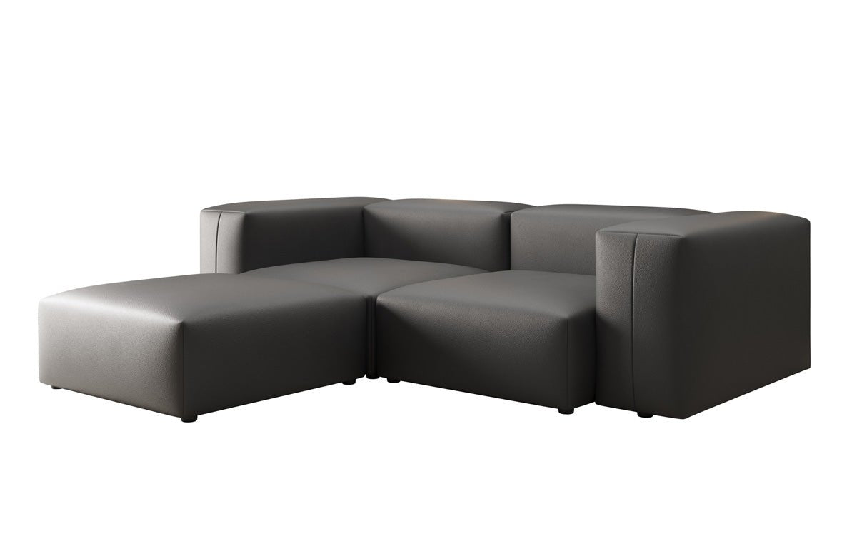 Designer-hoekbank Snug Mini van echt leer
