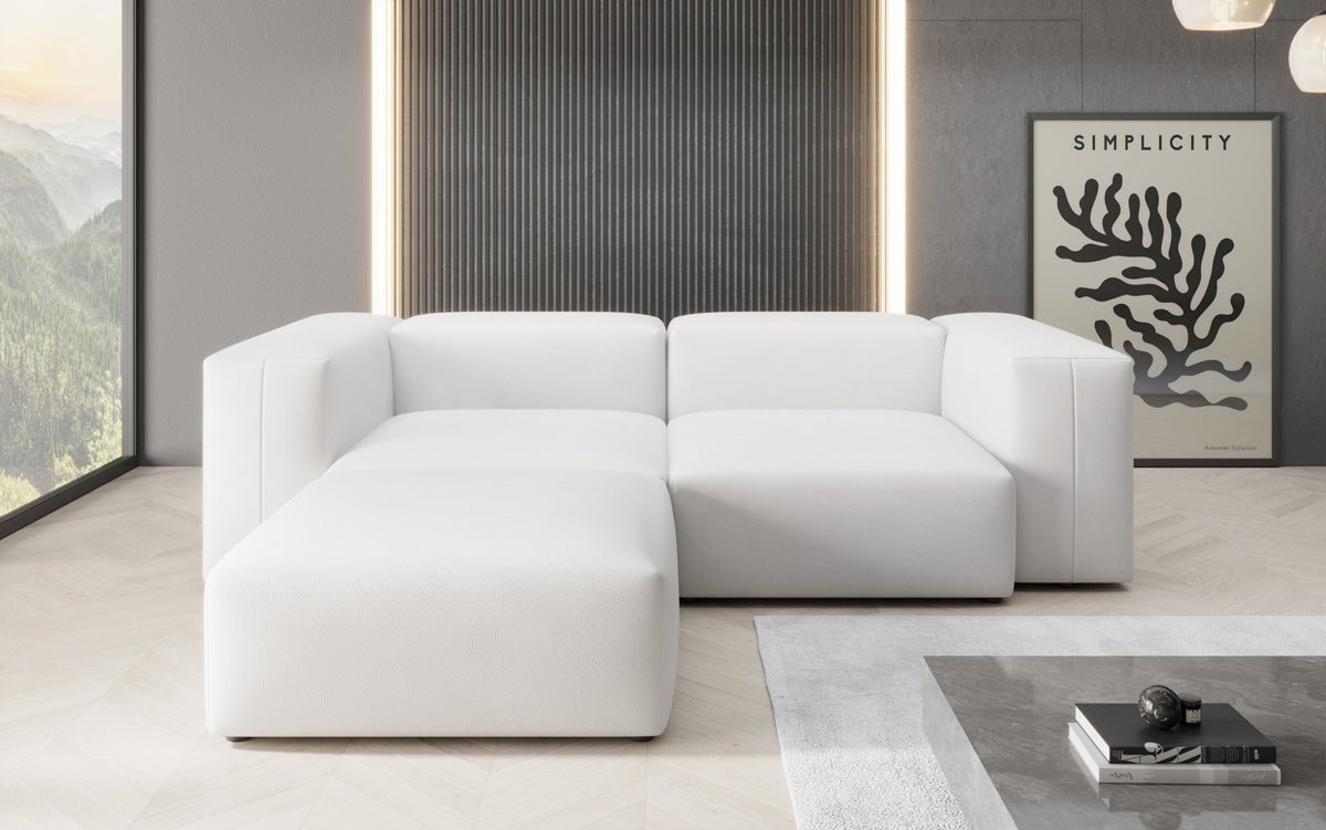 Designer-hoekbank Snug Mini van echt leer