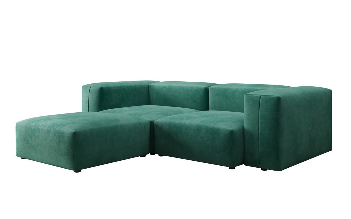 Designer hoekbank Snug Mini in Fluweel