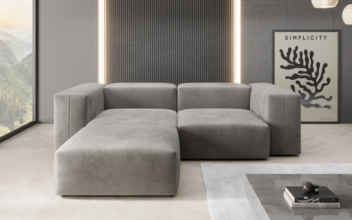 Designer hoekbank Snug Mini in Fluweel