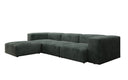 Designer hoekbank Snug in Ribstof