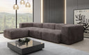 Designer hoekbank Snug in Ribstof
