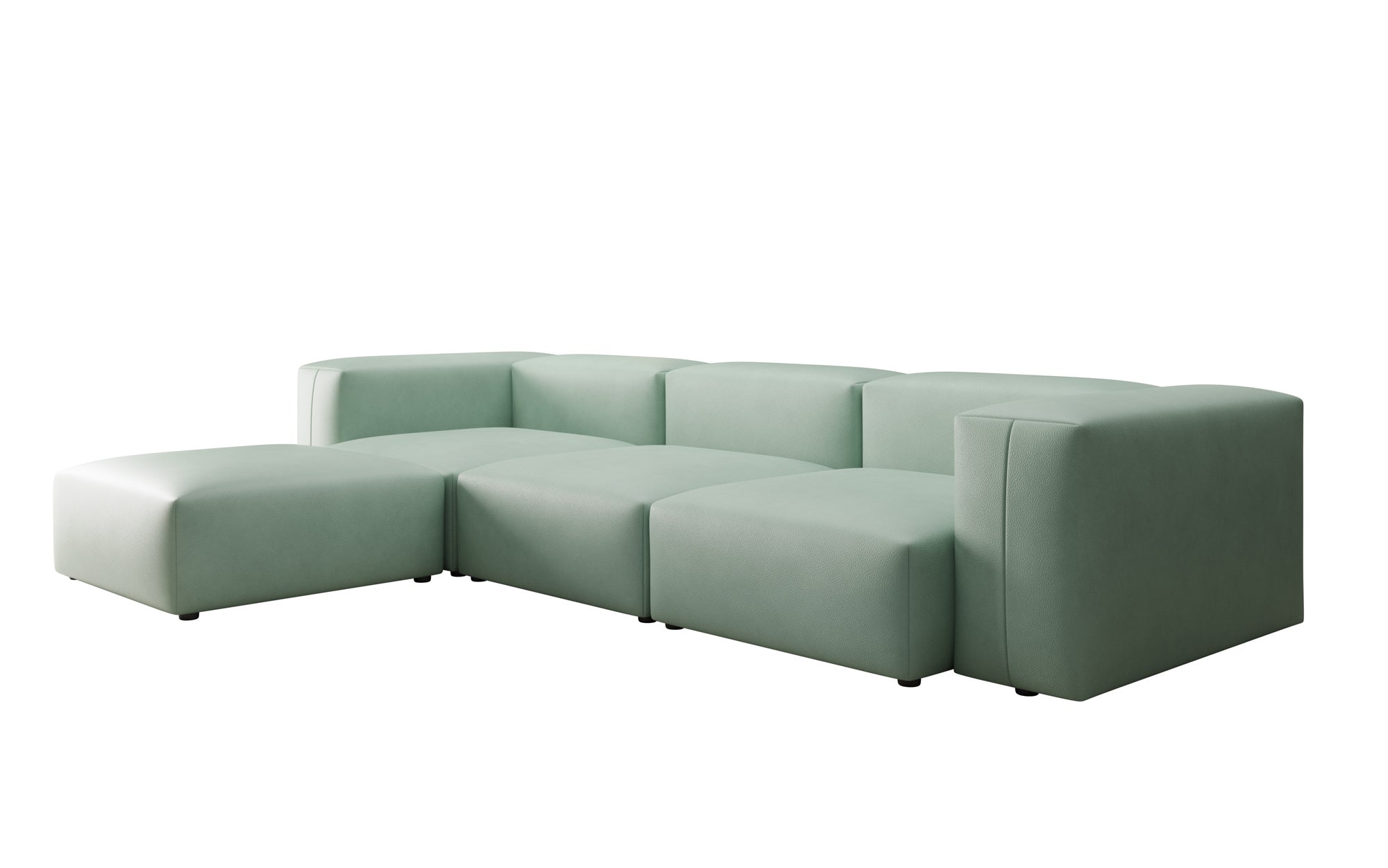 Designer L-bank Snug van echt leer