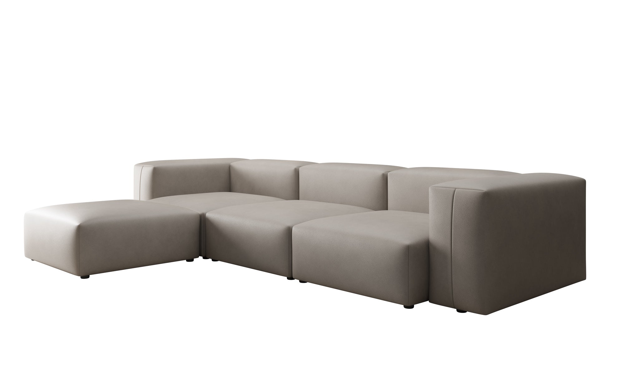 Designer L-bank Snug van echt leer
