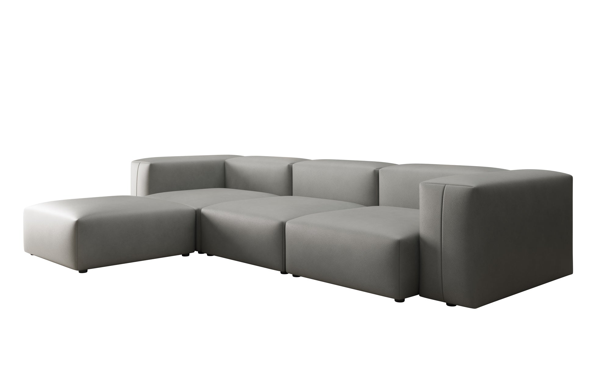 Designer L-bank Snug van echt leer