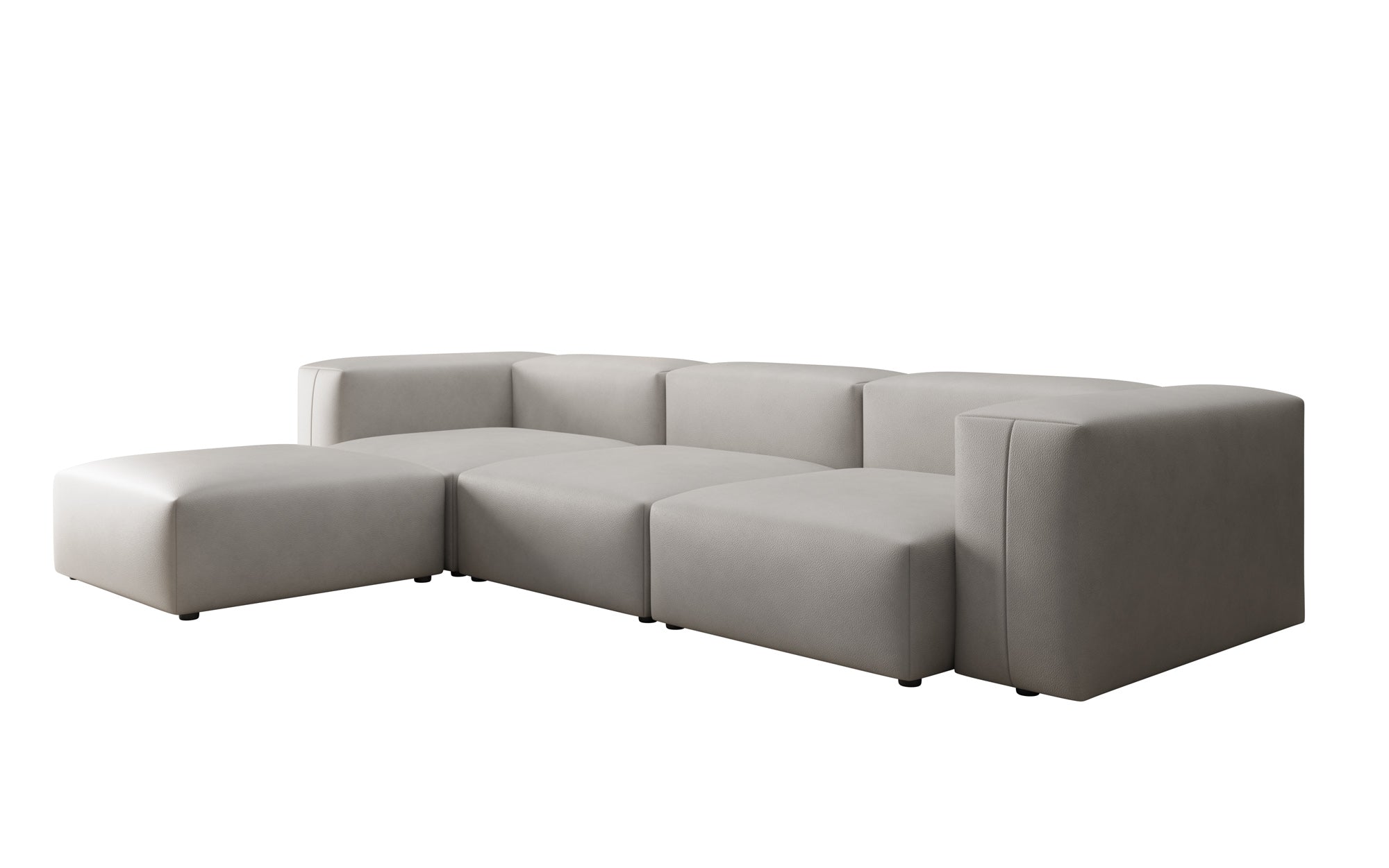 Designer L-bank Snug van echt leer