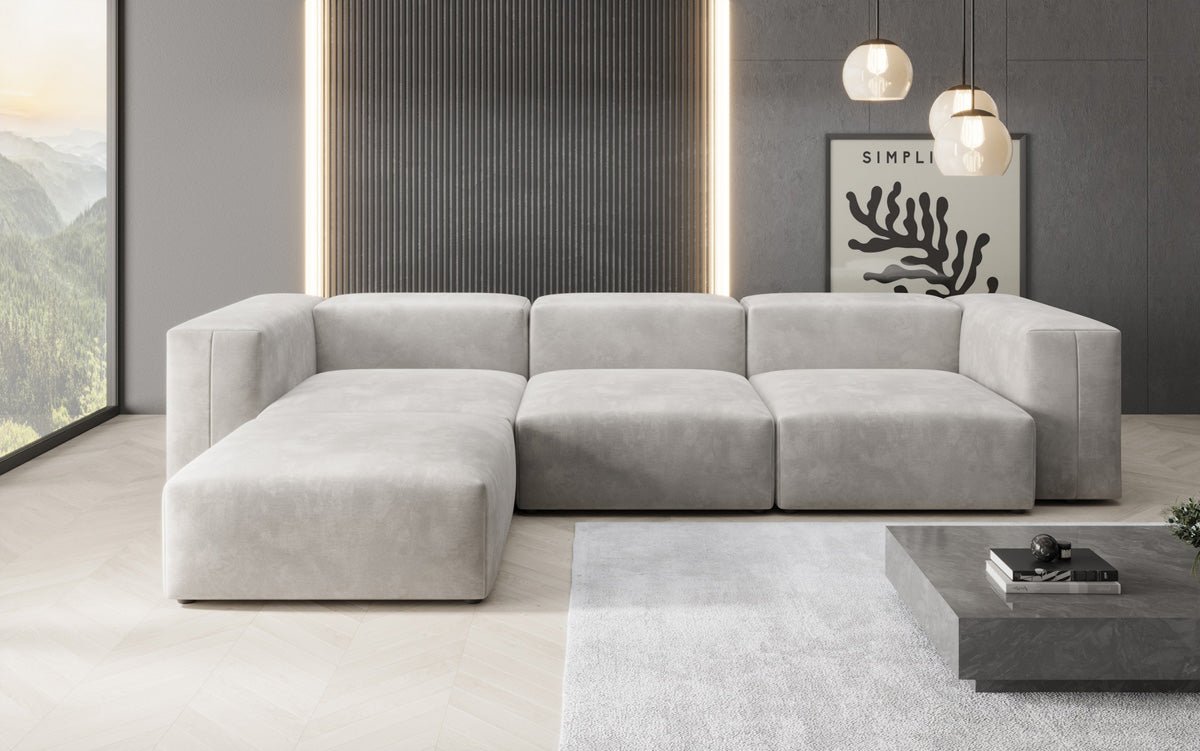 Ontwerper L-bank Snug in Fluweel