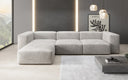 Designer hoekbank Snug in Fluweel