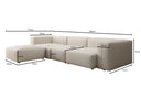 Designer-hoekbank Snug in Stof
