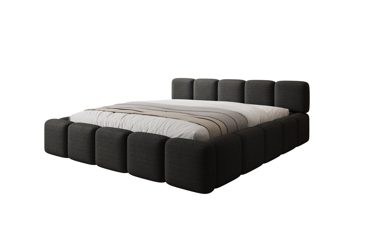 Designer gestoffeerd bed Giulia Bouclé met opbergruimte
