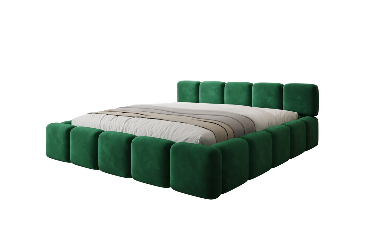Design gestoffeerd bed Giulia Fluweel met opbergruimte
