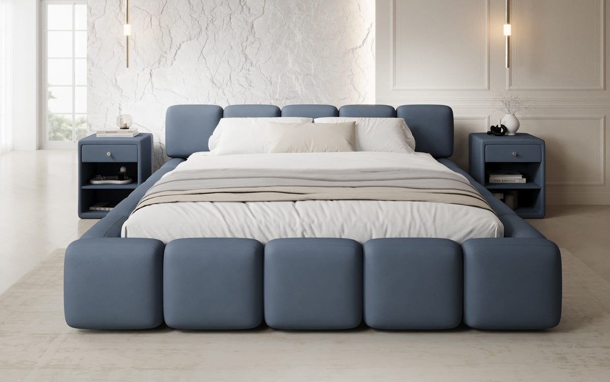 Designer gestoffeerd bed Giulia Stof met opbergruimte