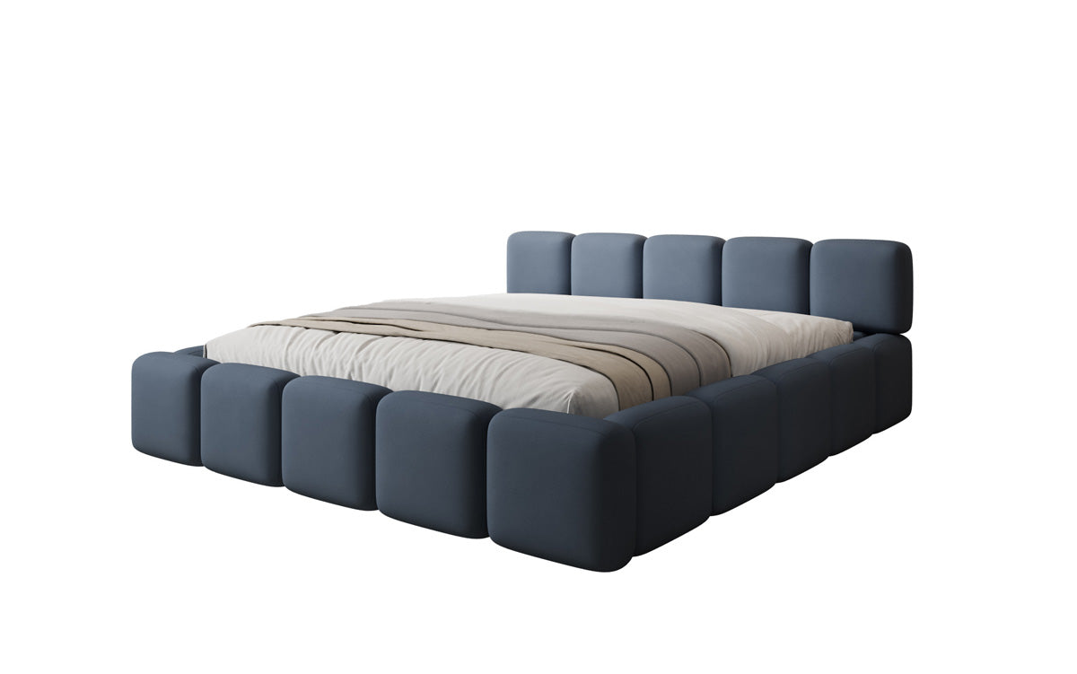 Designer gestoffeerd bed Giulia Stof met opbergruimte