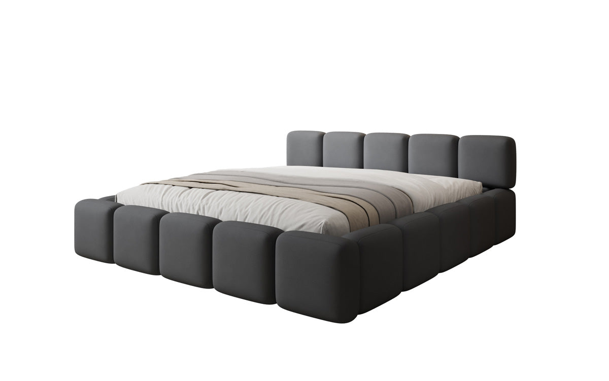 Designer gestoffeerd bed Giulia Stof met opbergruimte