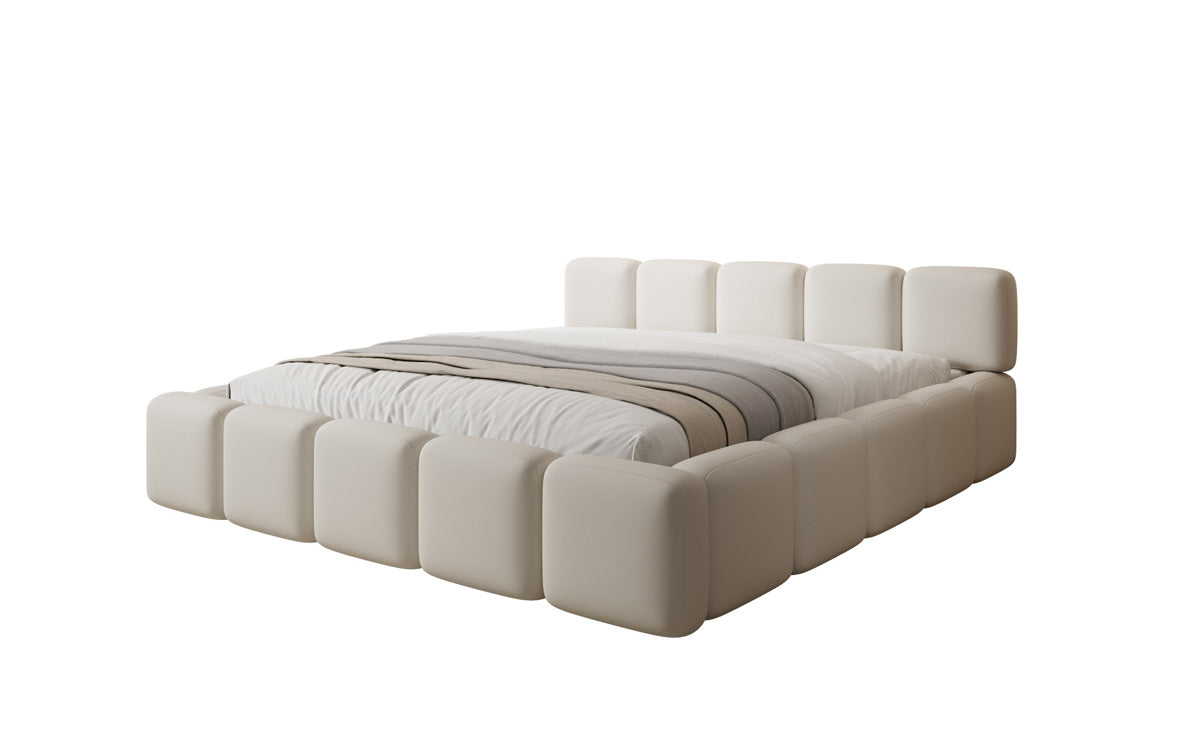 Designer gestoffeerd bed Giulia Stof met opbergruimte