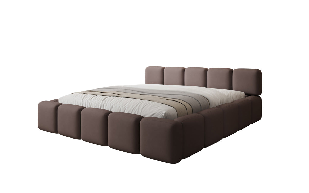 Designer gestoffeerd bed Giulia Stof met opbergruimte