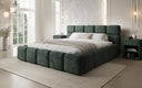 Designer gestoffeerd bed Matilda Ribstof met opbergruimte