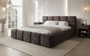 Designer gestoffeerd bed Matilda Ribstof met opbergruimte