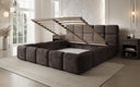 Designer gestoffeerd bed Matilda Ribstof met opbergruimte