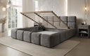 Designer gestoffeerd bed Matilda Ribstof met opbergruimte
