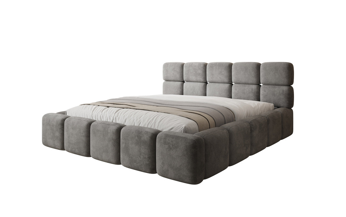Designer gestoffeerd bed Matilda Ribstof met opbergruimte