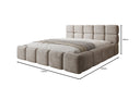 Designer gestoffeerd bed Matilda Ribstof met opbergruimte