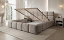 Designer gestoffeerd bed Matilda Ribstof met opbergruimte