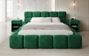 Designer gestoffeerd bed Matilda Fluweel met opbergruimte