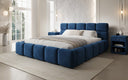 Designer gestoffeerd bed Matilda Fluweel met opbergruimte