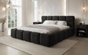 Designer gestoffeerd bed Matilda Fluweel met opbergruimte