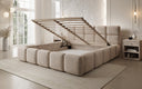 Designer gestoffeerd bed Matilda Fluweel met opbergruimte