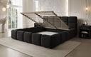 Designer gestoffeerd bed Matilda Fluweel met opbergruimte