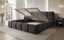 Designer gestoffeerd bed Matilda Fluweel met opbergruimte