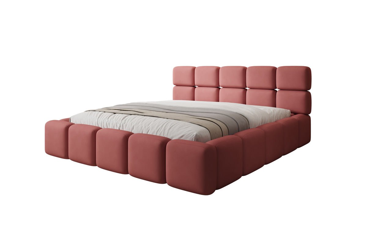 Designer gestoffeerd bed Matilda Stof met opbergruimte