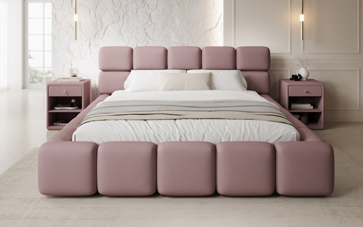 Designer gestoffeerd bed Matilda Stof met opbergruimte