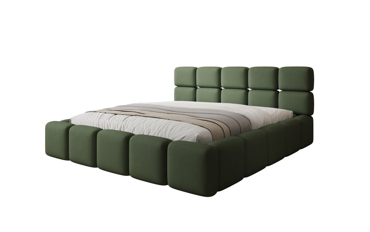Designer gestoffeerd bed Matilda Stof met opbergruimte