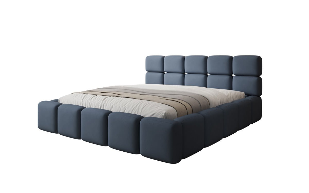 Designer gestoffeerd bed Matilda Stof met opbergruimte
