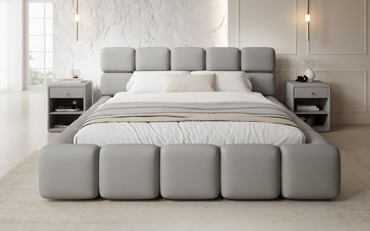 Designer gestoffeerd bed Matilda Stof met opbergruimte