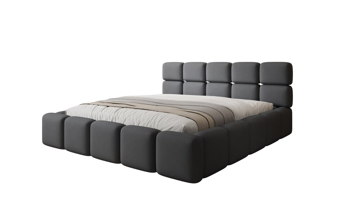 Designer gestoffeerd bed Matilda Stof met opbergruimte