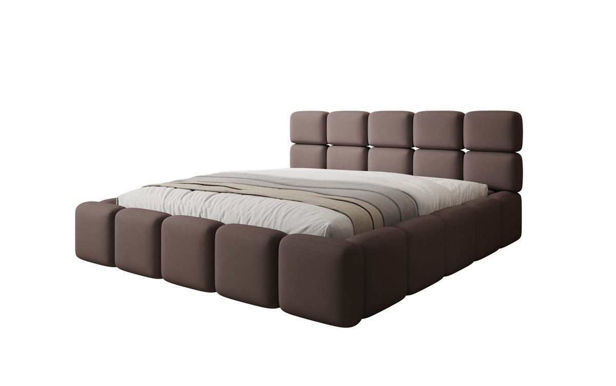 Designer gestoffeerd bed Matilda Stof met opbergruimte