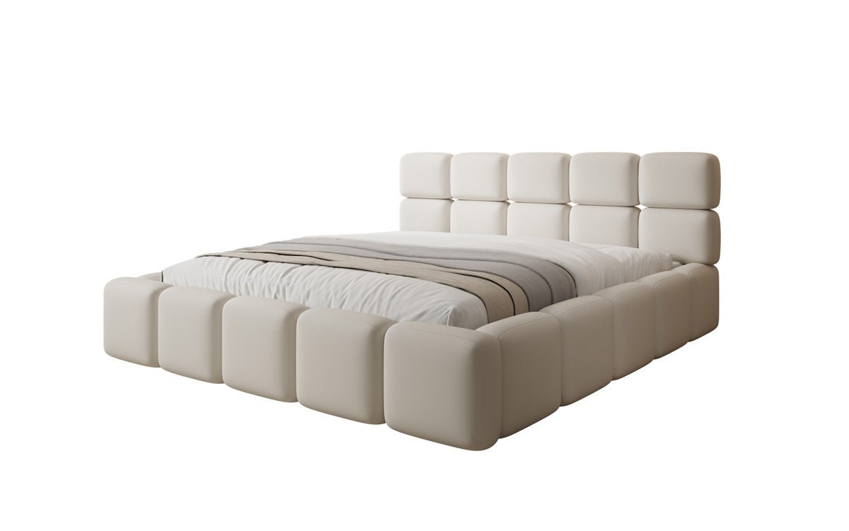 Designer gestoffeerd bed Matilda Stof met opbergruimte