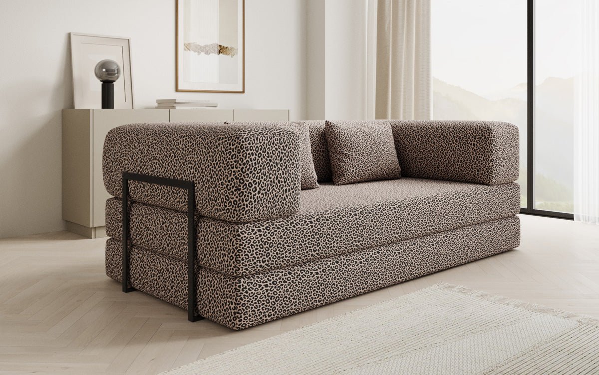 Designer Sofa Lazy 3 Sitzer im Wildmuster