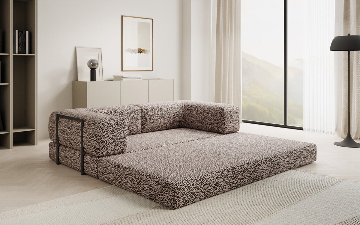 Designer Sofa Lazy 3 Sitzer im Wildmuster