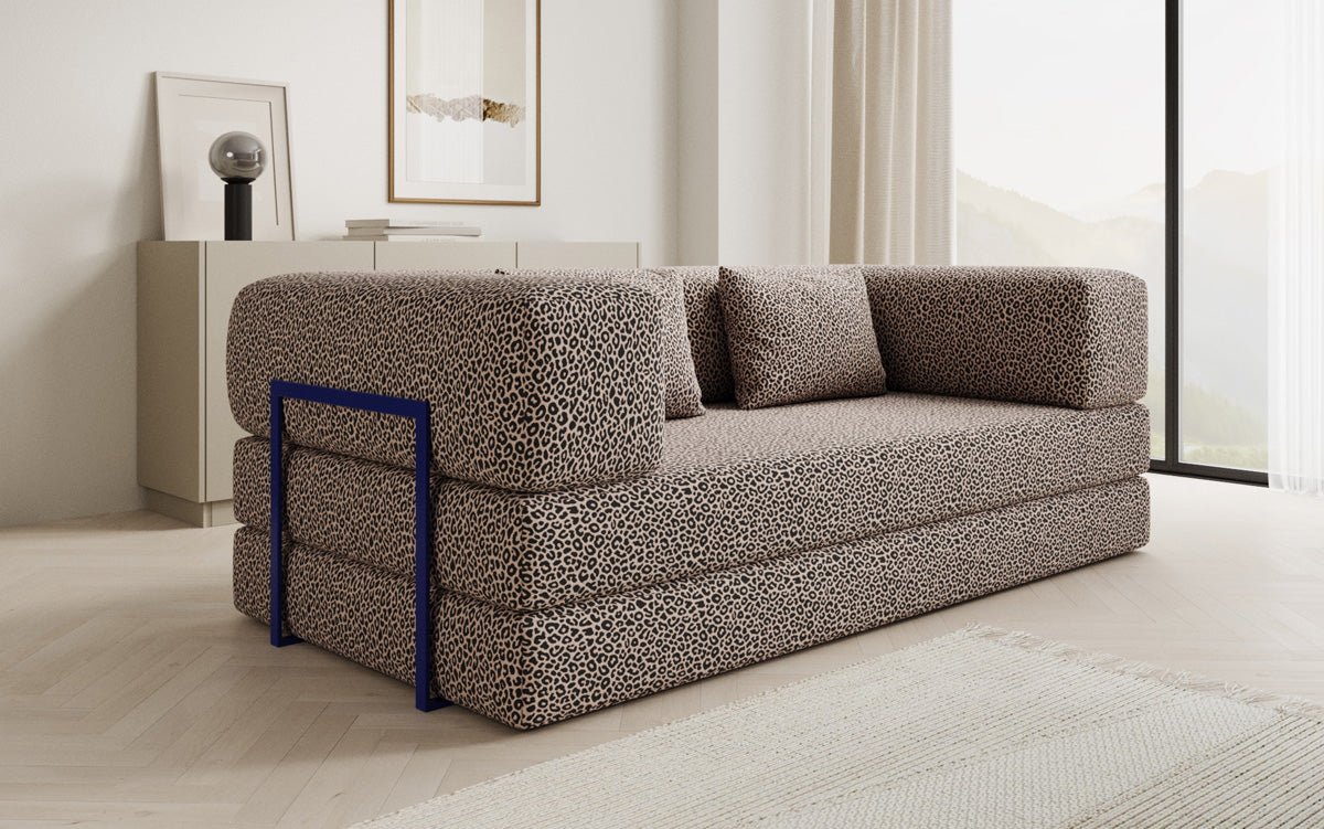 Designer Sofa Lazy 3 Sitzer im Wildmuster